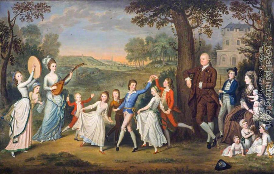 David Allan : Sir John Halkett of pitfirrane, 4th baronet, mary hamilton lady halkett and their family